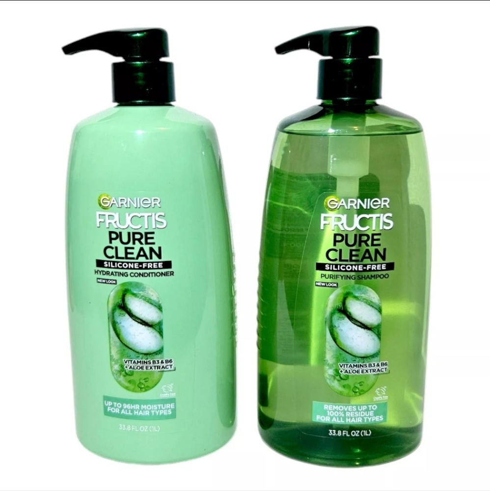 Garnier Fructis Pure Clean Purifying Shampoo And Conditioner, 33.8 fl oz